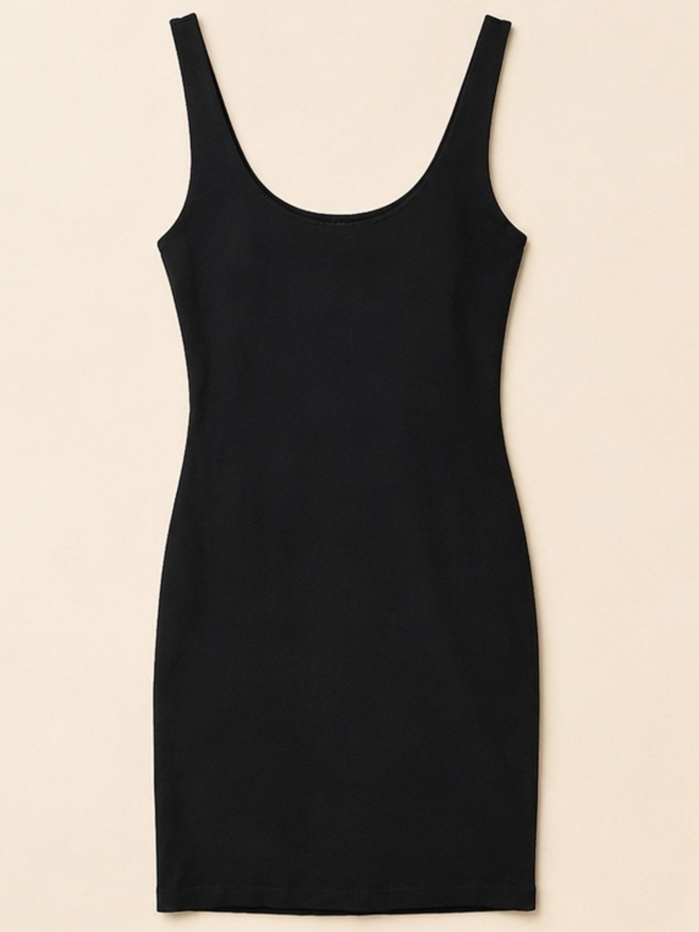 Dynamite Bodycon Black Scoop Neck Midi Tank Dress